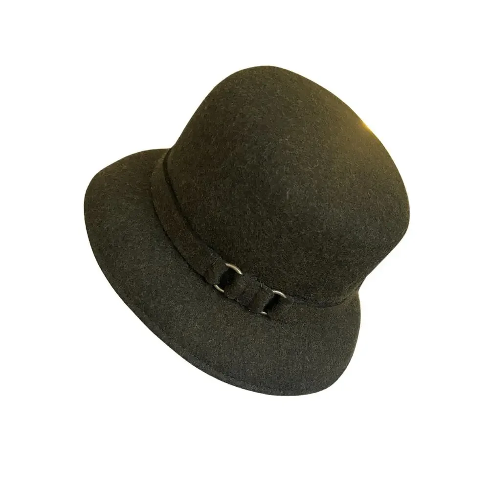 Vintage Betmar Olive Felt Cloche Hat